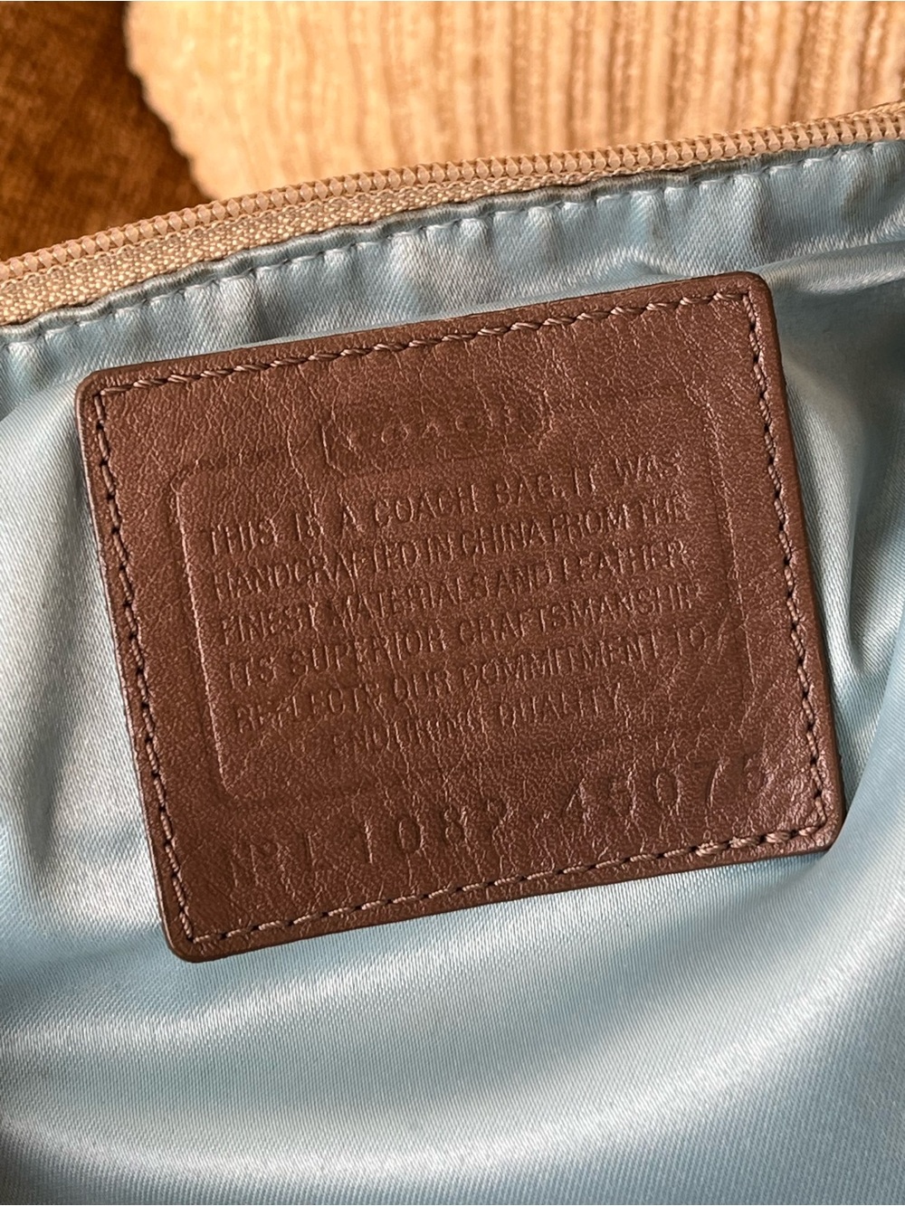 Coach 🤎🤍 Beige Tan Signature Op Art Crossbody Vintage EUC - Picture 2 of 11